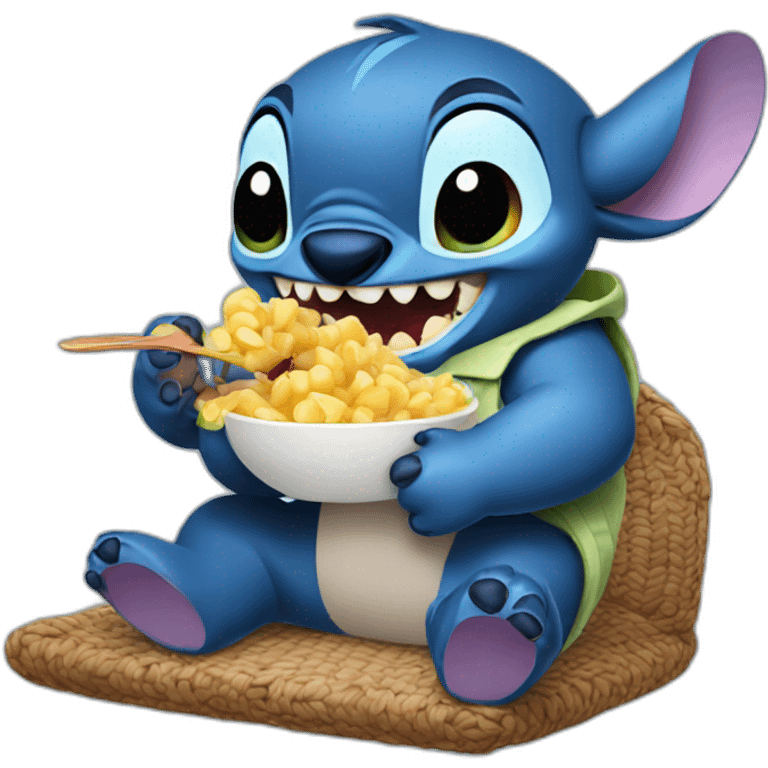 Stitch eating emoji