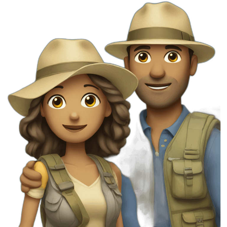 Travelling couple emoji