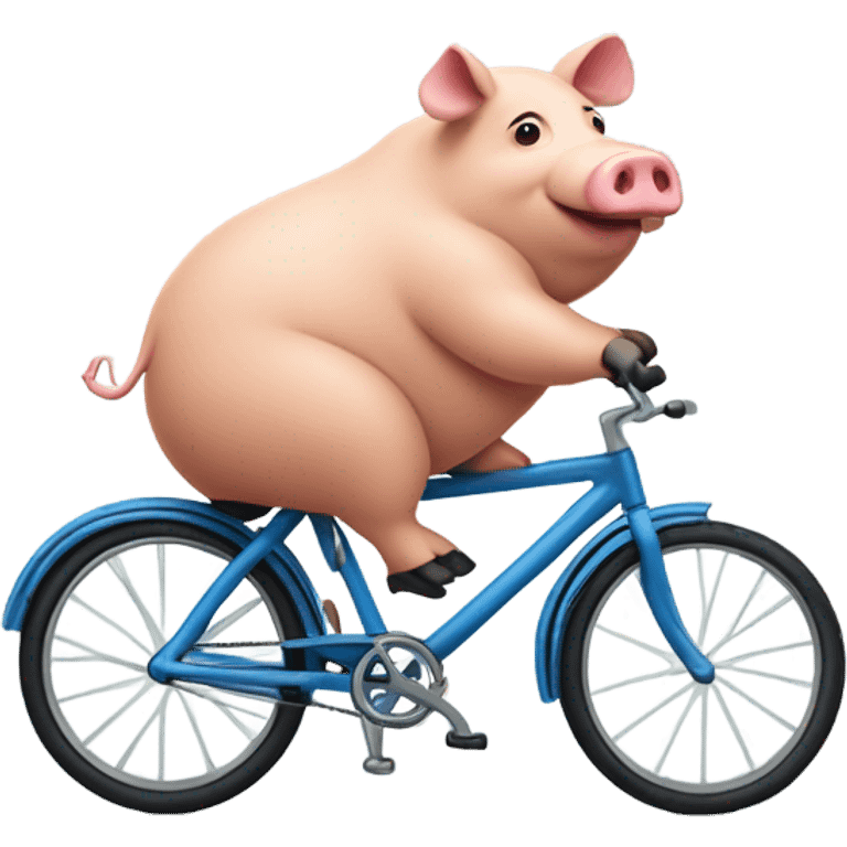 Un cerdito manejando bicicleta  emoji