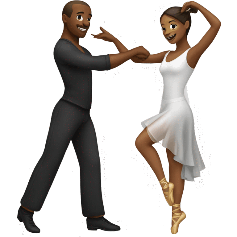 Male and female dancer couple emoji