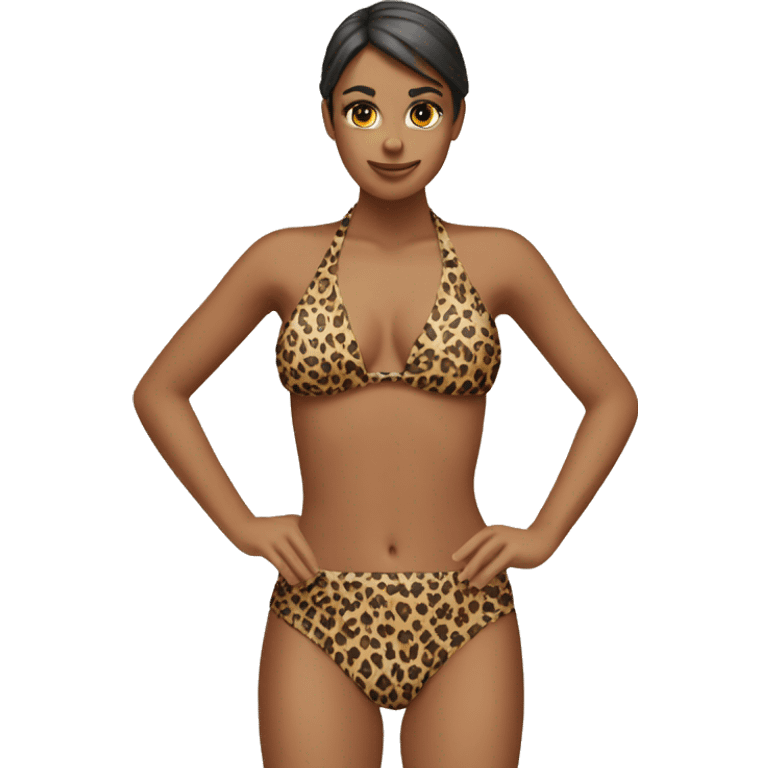 leopard bikini no person emoji