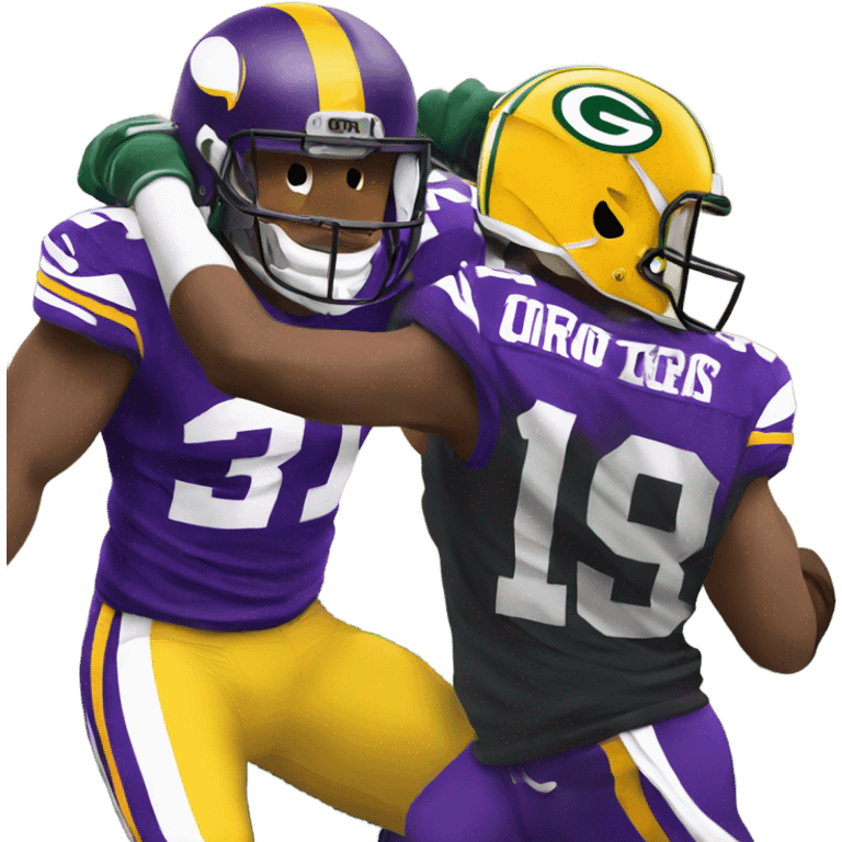 Minnesota Vikings beating the Green Bay Packers emoji