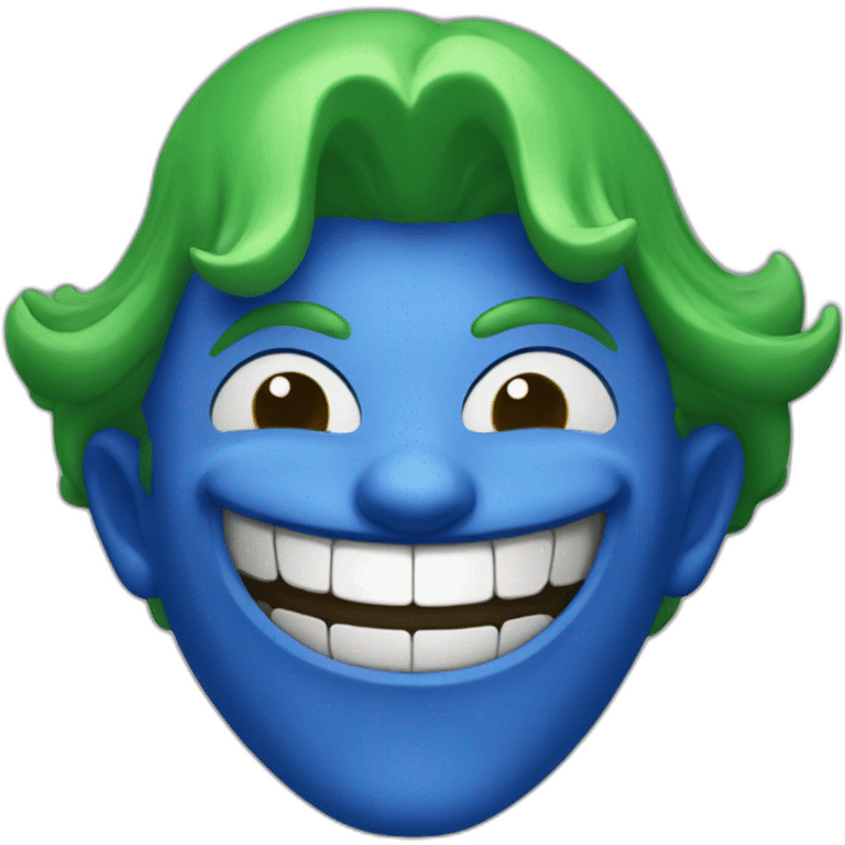 happy blue joker emoji