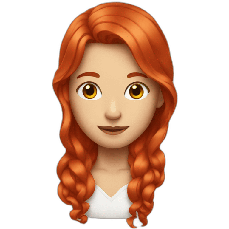 Long red head emoji