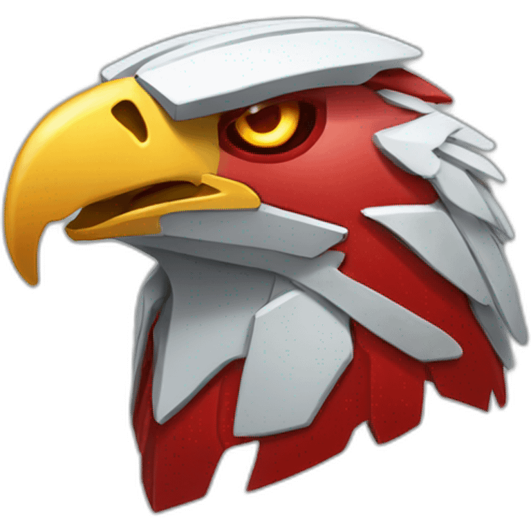 mecha eagle head red emoji