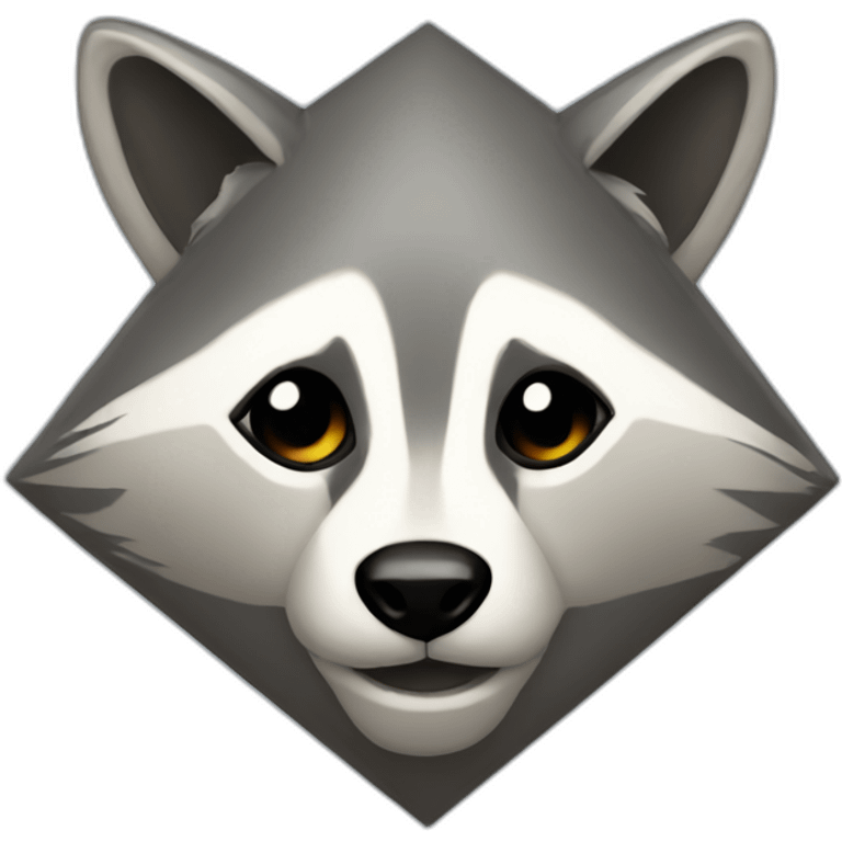 raccon head in a diamond emoji