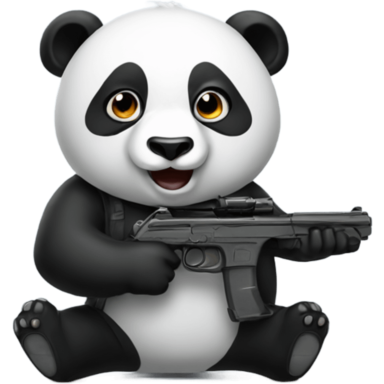 Panda with gun emoji