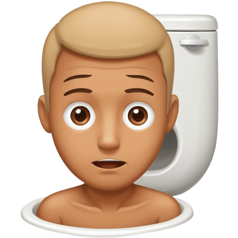 man with his head sticking out of a toilet emoji