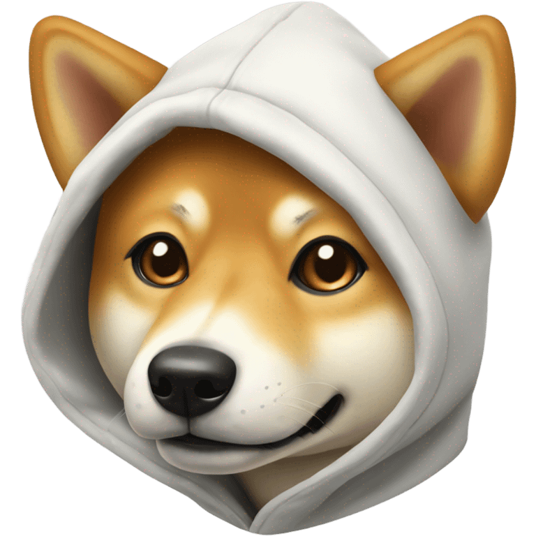 Shiba dog wearing a hoodie emoji