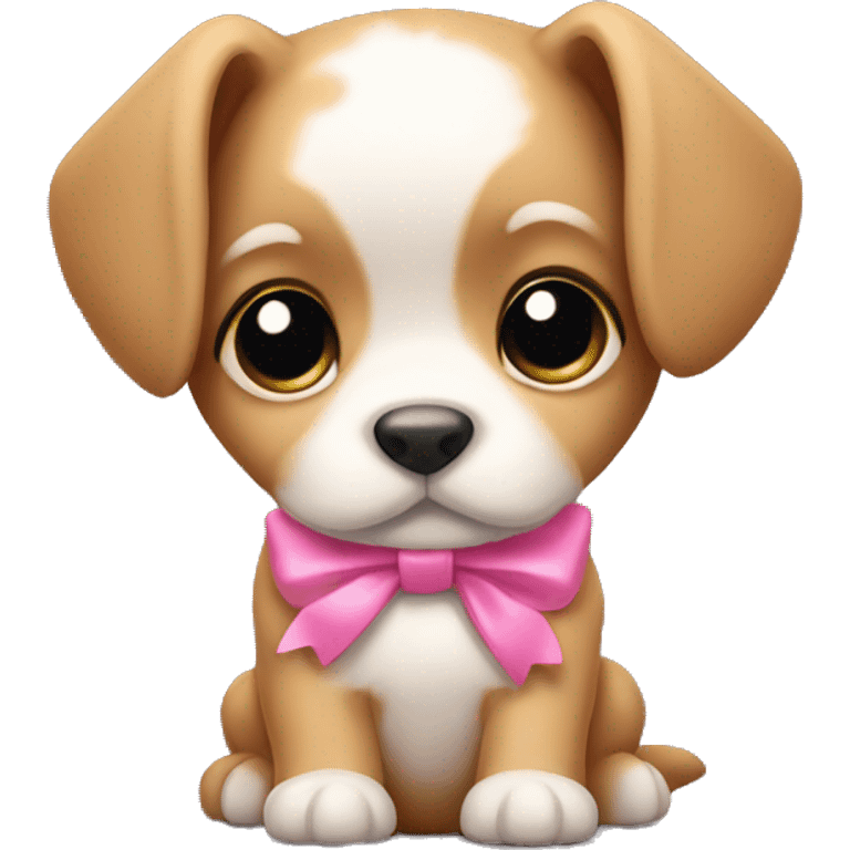 puppy with a pink bow emoji