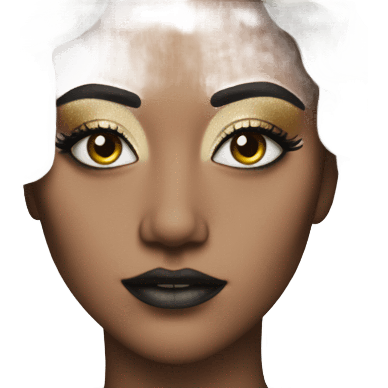 Moonface with glam makeup  emoji