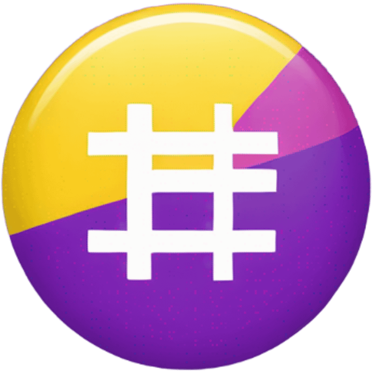 Intersex pride flag with yellow background and purple circle in the middle  emoji