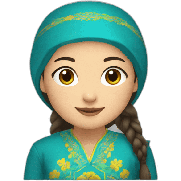 Kazakh girl in national clothes  emoji