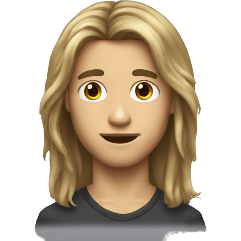 long hair boy dj  emoji