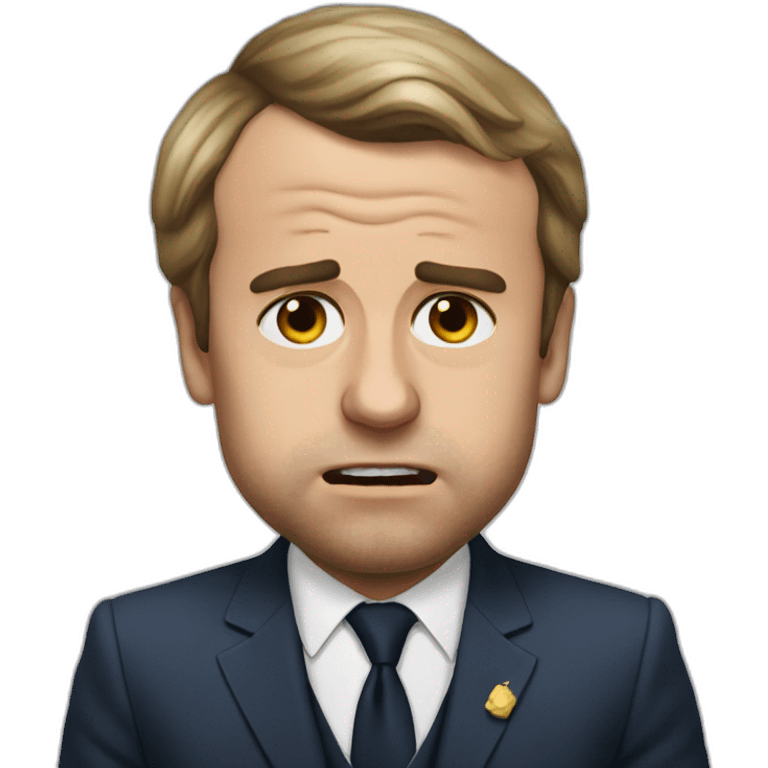 emanuel Macron crying emoji