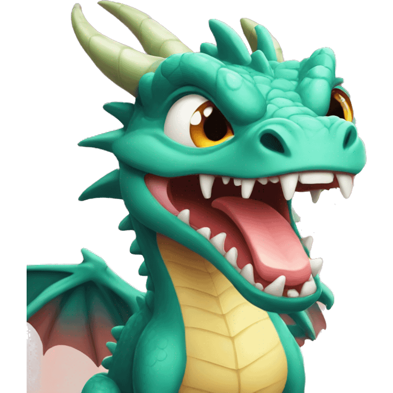 dragon cute angry emoji