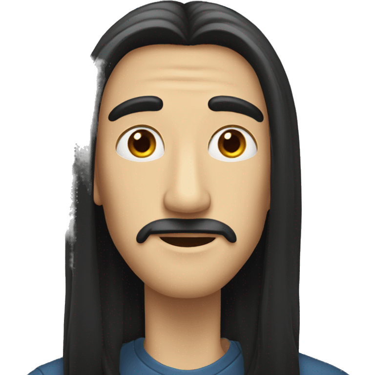 guys with long nose and long black hair emoji