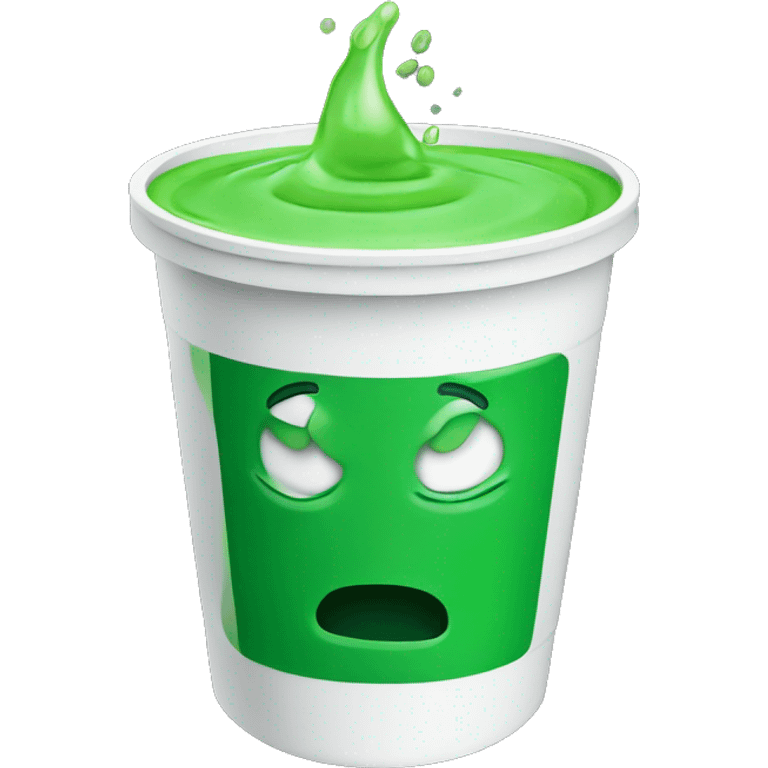 Styrofoam cup with green liquid emoji