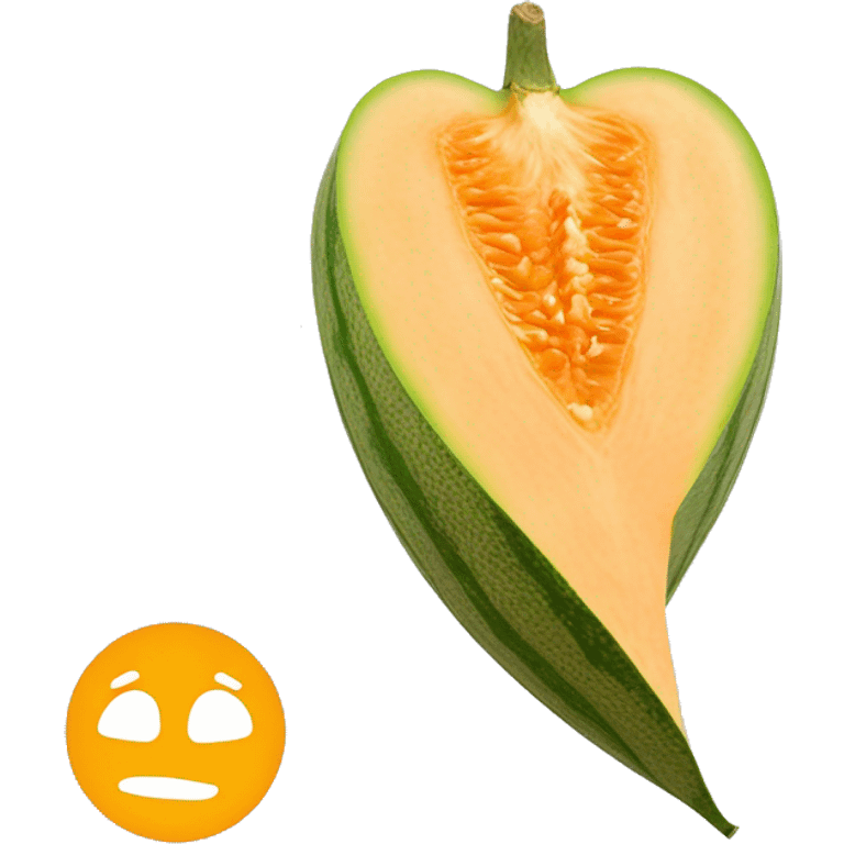 3D muskmelon  emoji