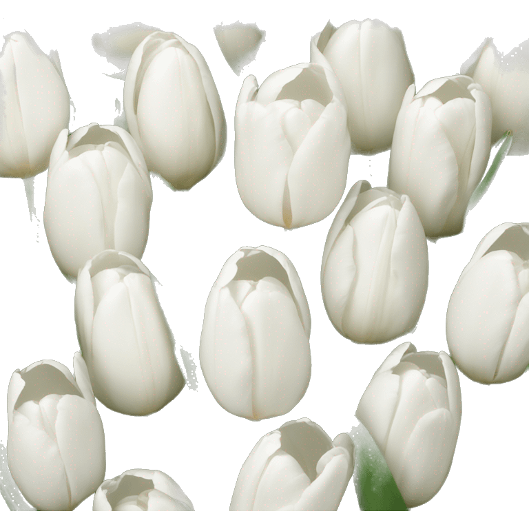 White tulips  emoji