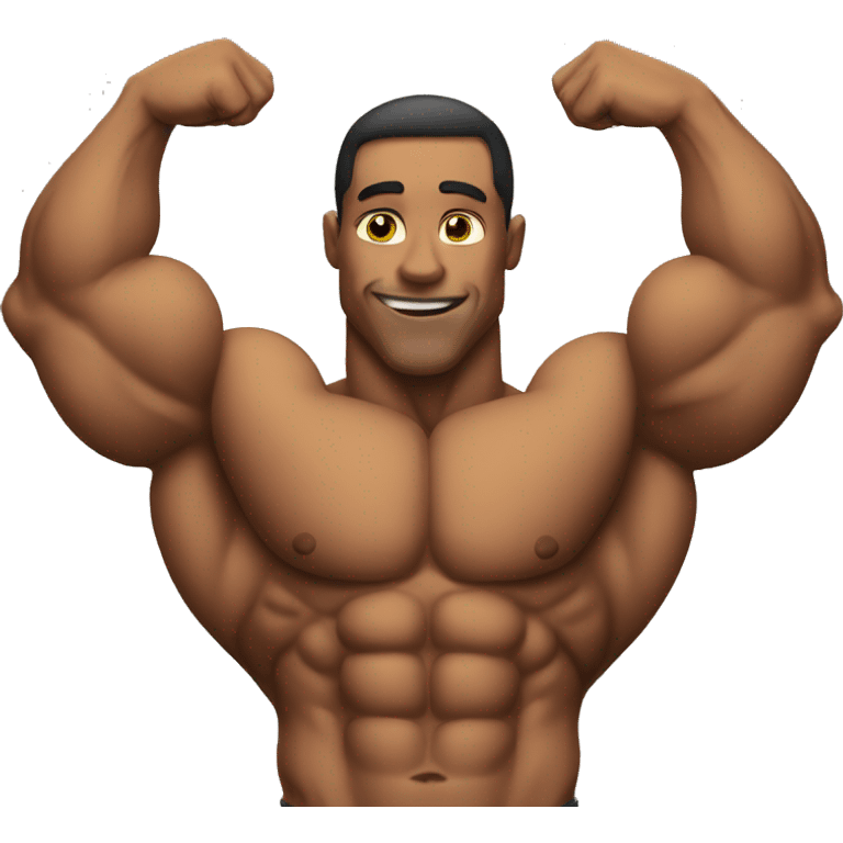 Bodybuilder flexing emoji