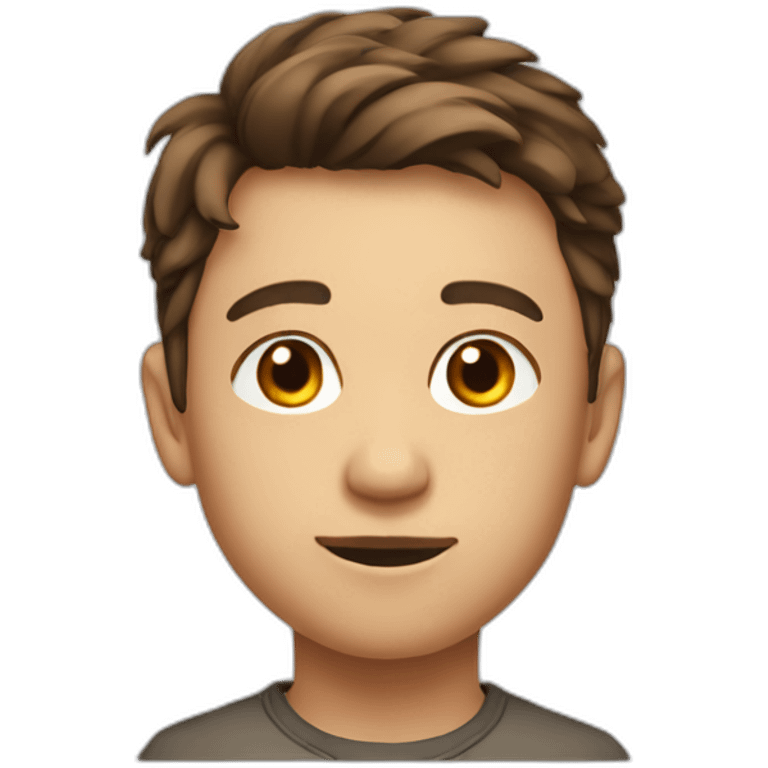 young boy with very little brown hair streaming twitch emoji