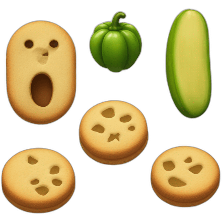 Pepino y galleta emoji