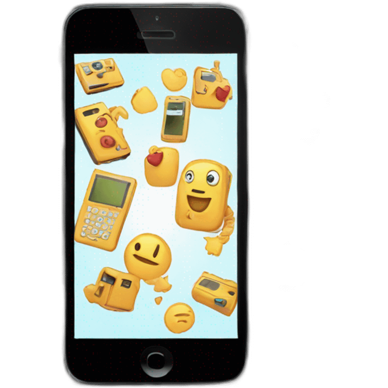 scrolling phone addiction social media emoji