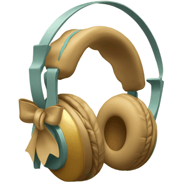 Headphone with bow emoji