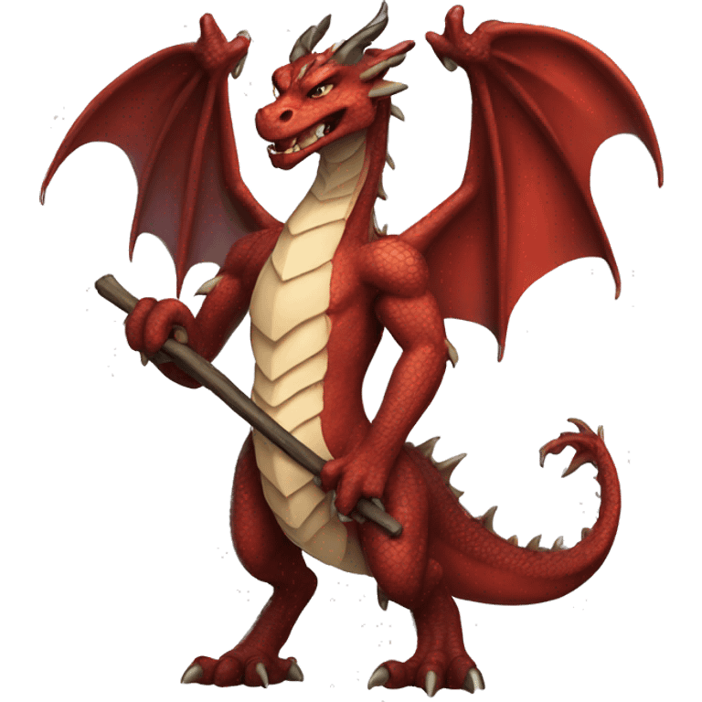 A dragon with staff emoji