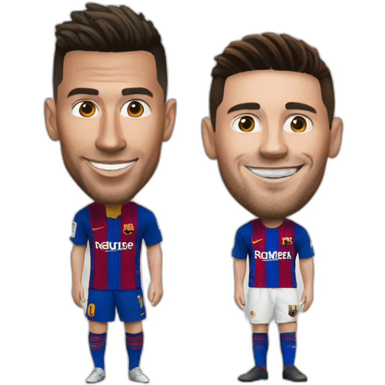 Ronaldo with messi emoji