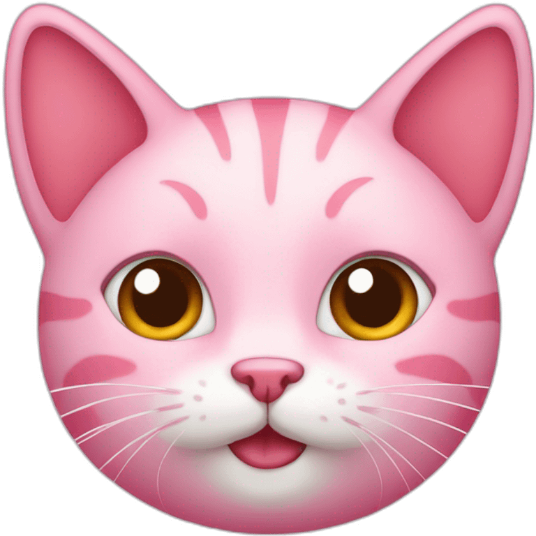 Cute pink cat emoji