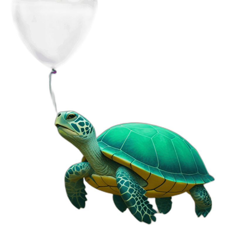 Ballon sur tortue emoji