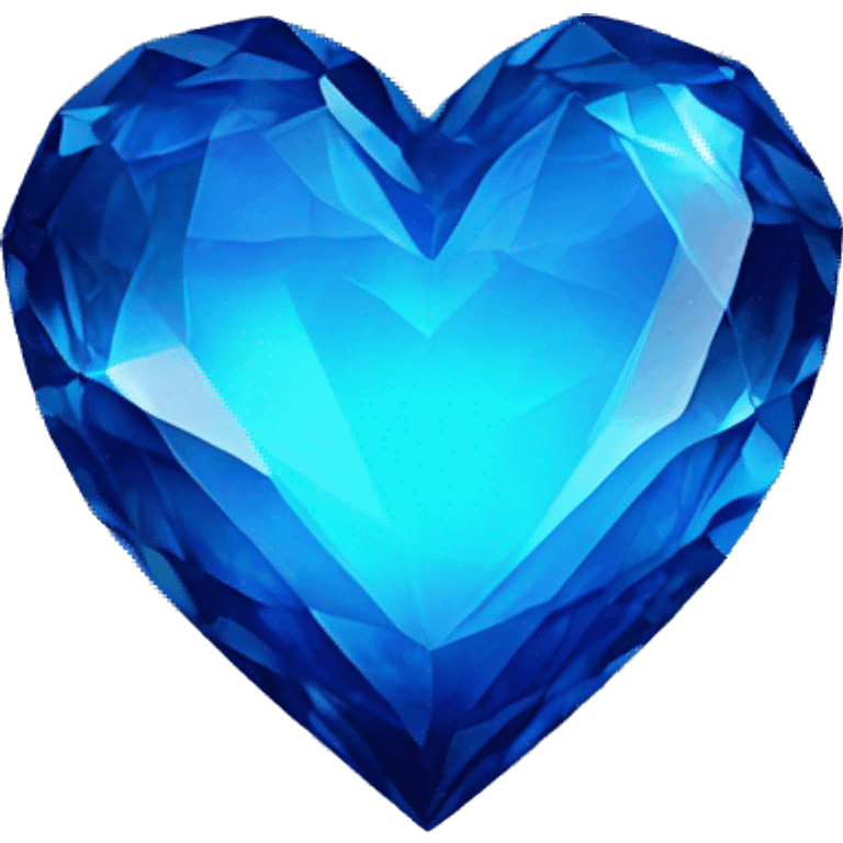 deep-blue crystal heart emoji