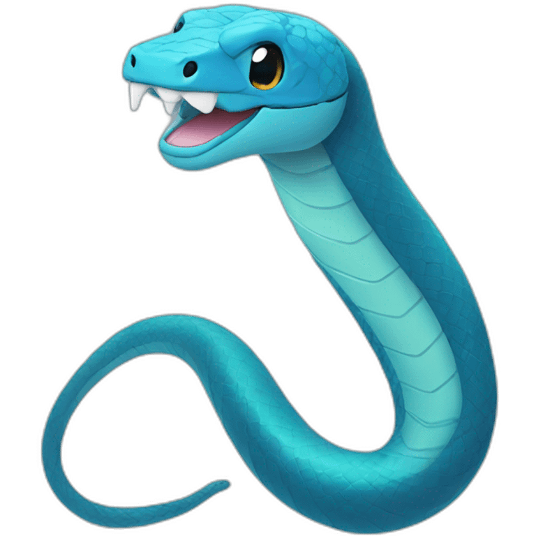 Cute Blue Snake emoji