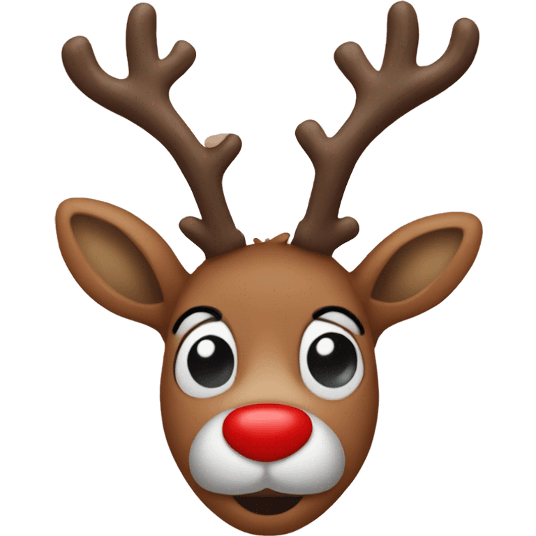 Red nose reindeer emoji