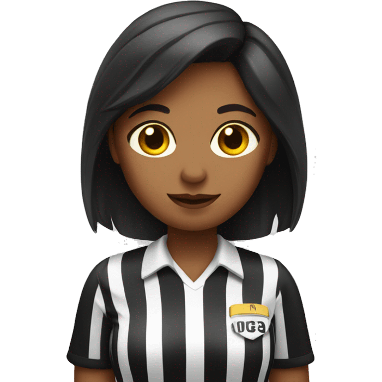 Brown hair girl as referee  emoji