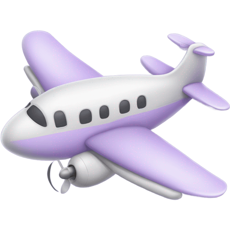 Cute light purple airplane  emoji