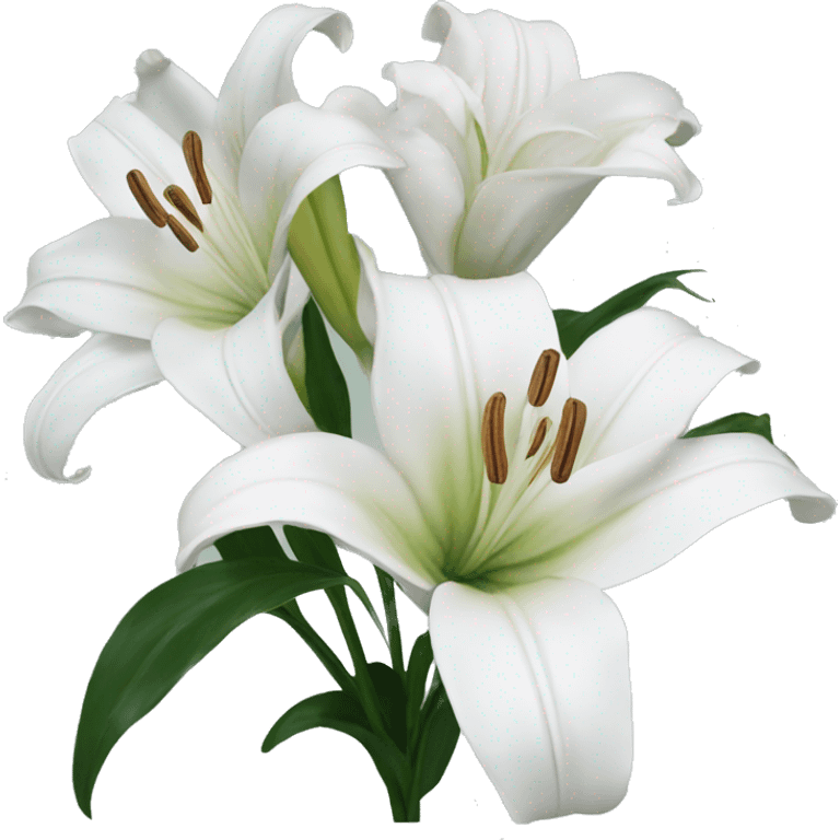 White lilies ￼ emoji