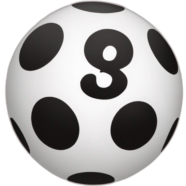 bingo ball with number 8 emoji