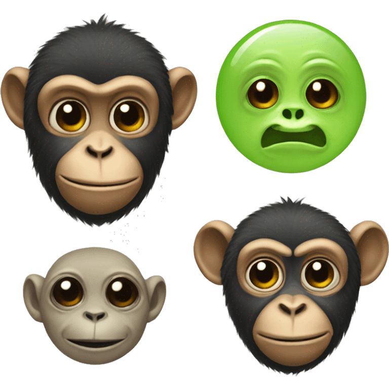 monkey and alien mixed together emoji