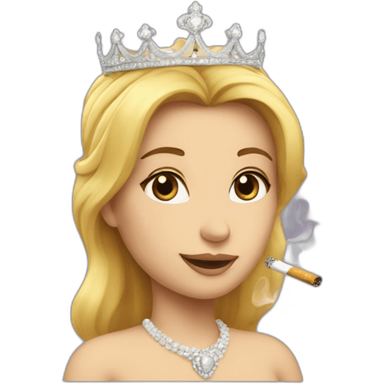 princesse qui fume une cigarette emoji