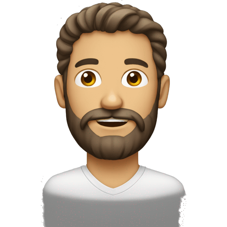 Hombre calvo con barba emoji