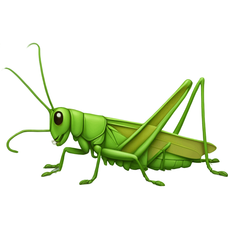 a grasshopper eating and being lazy emoji