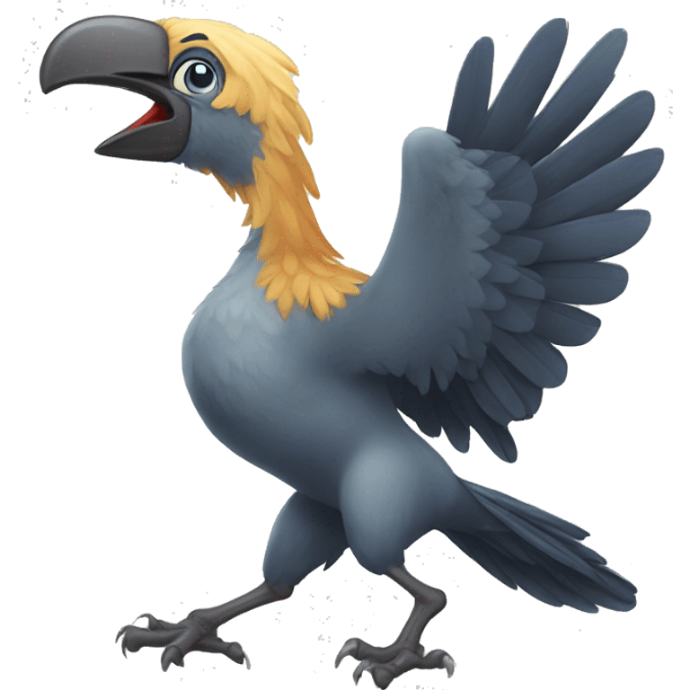 Giant fighting bird emoji