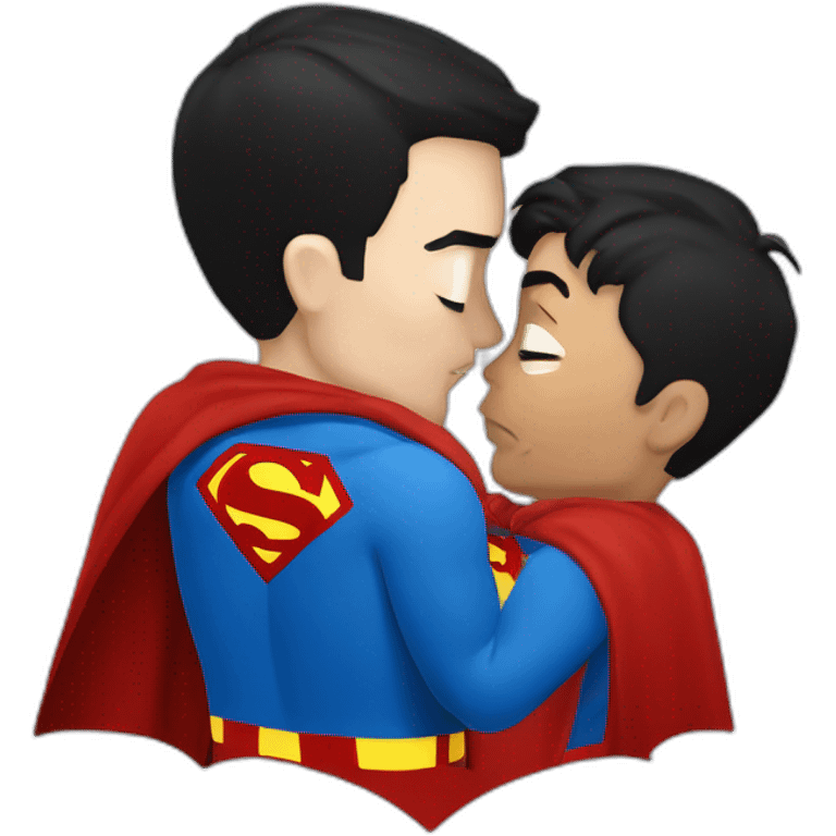 Superman kiss Batman emoji