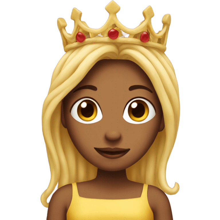 Princess with spaghetti crown emoji