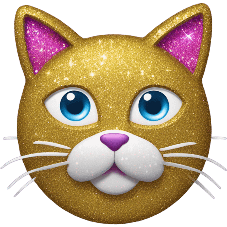 a cat made of glitter glue emoji