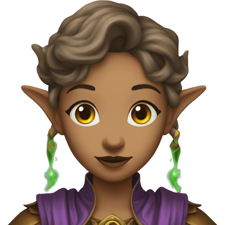 D&D female noble wizard elf casting a spell  emoji