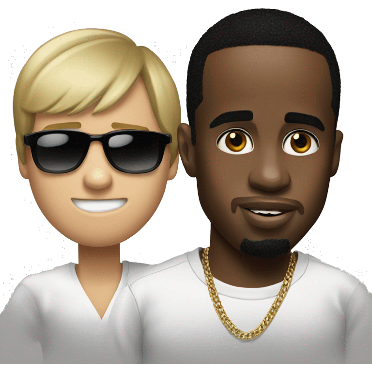 P. diddy with justin biber emoji